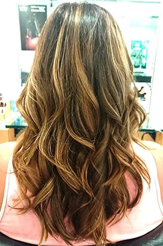 After: bright balayage
