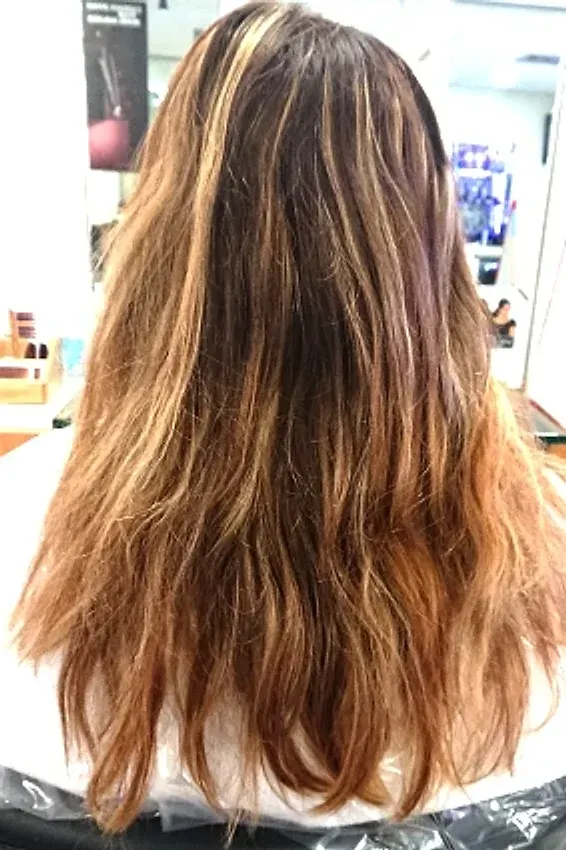 Before: bright balayage