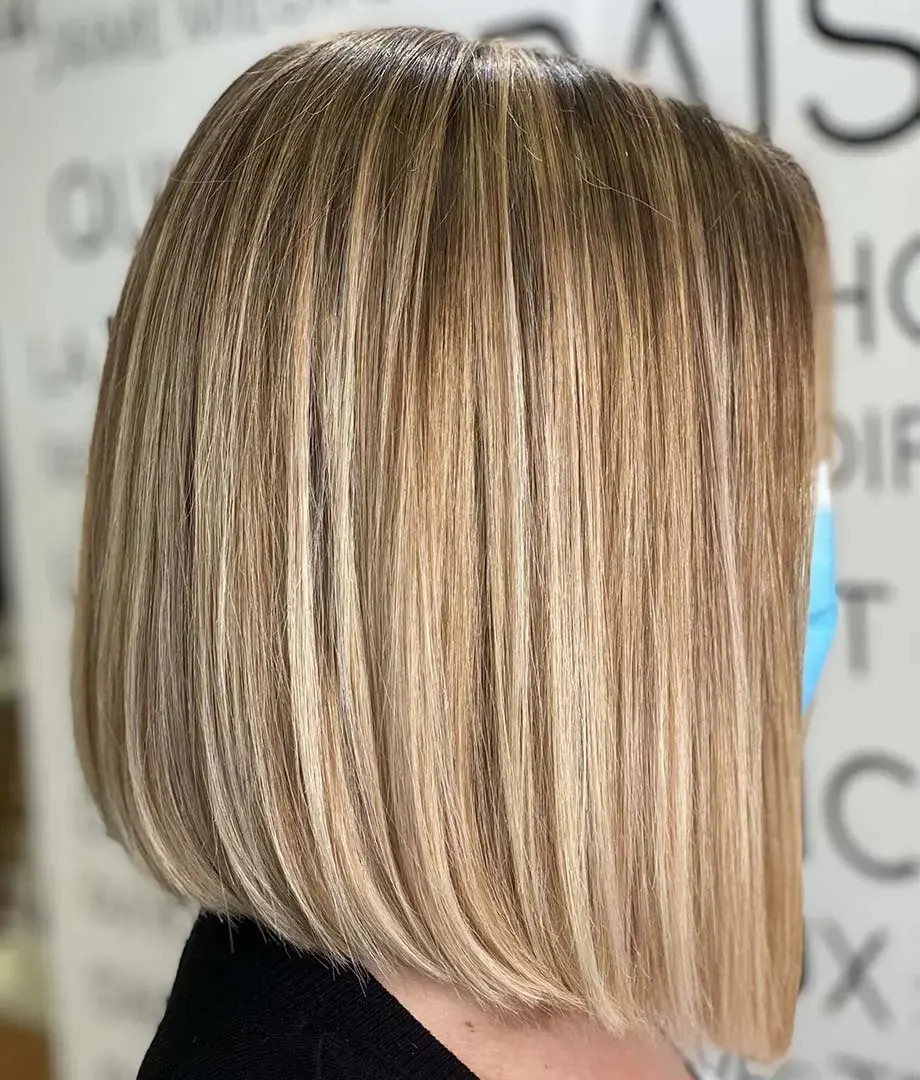 Straight bob with highlights