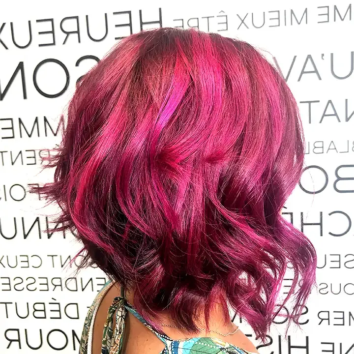 Fuchsia pink bob