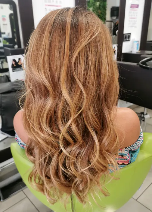 Painting: veils of blonde light on long wavy hair